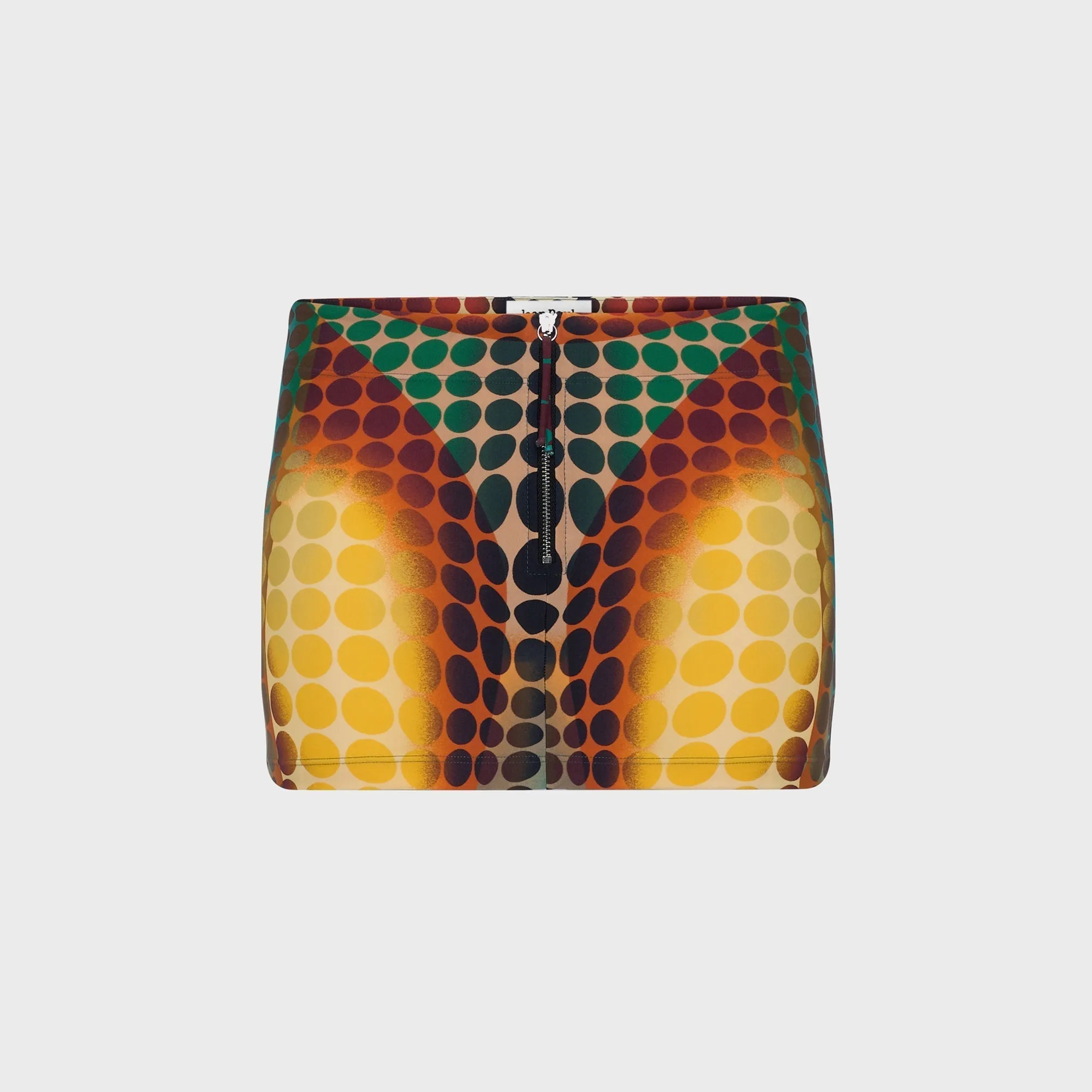 Jean Paul Gaultier Re-Edition Center Front Zip Mini Skirt - Orange Multi sold by Kith