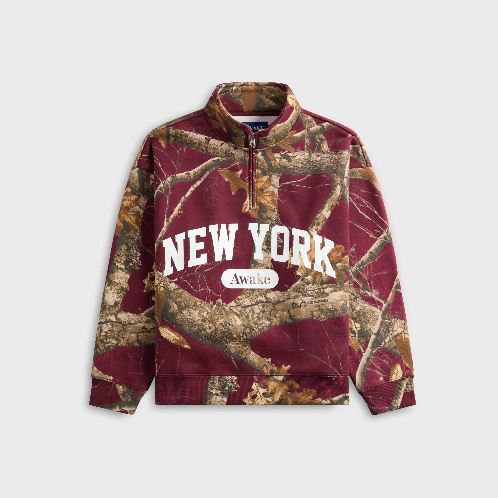 Awake NY New York Arch Quarter Zip - Merlot sold by Kith