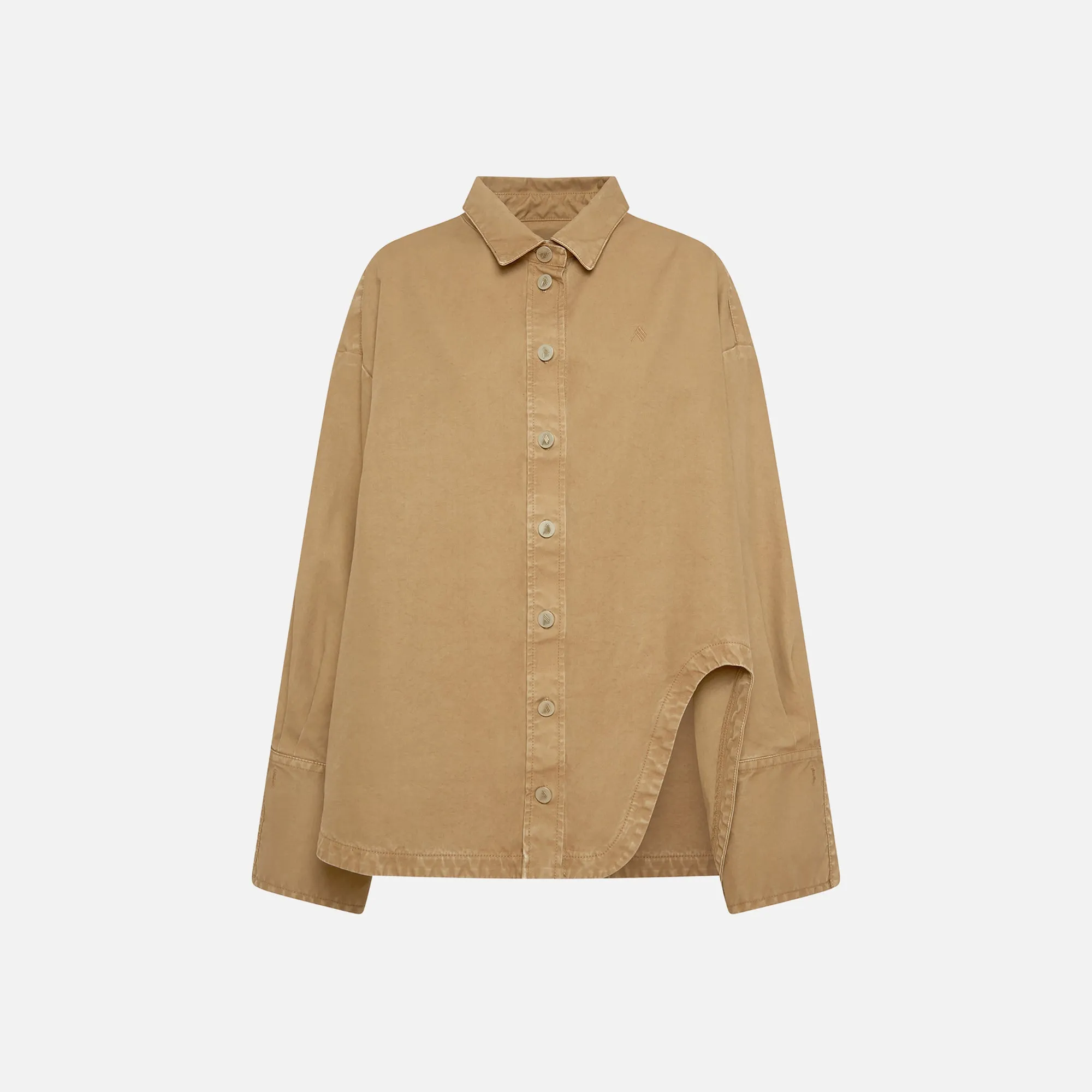 The Attico Cappotto Corto Shirt - Cachi sold by Kith