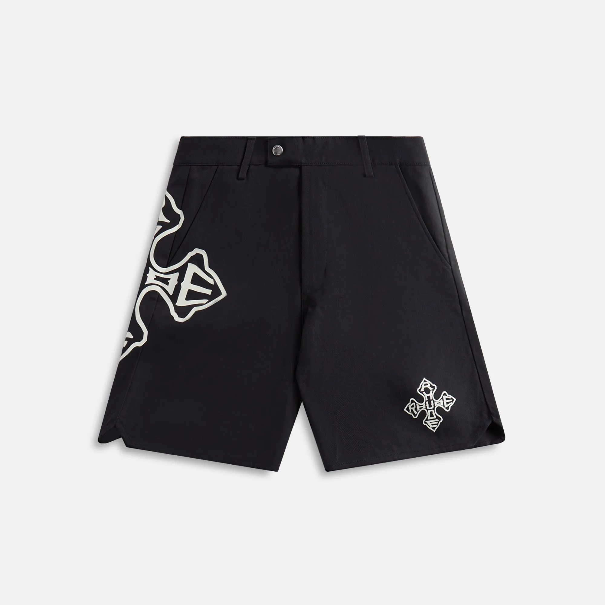 Rhude Cross Logo Twill Short - Black sold by Kith