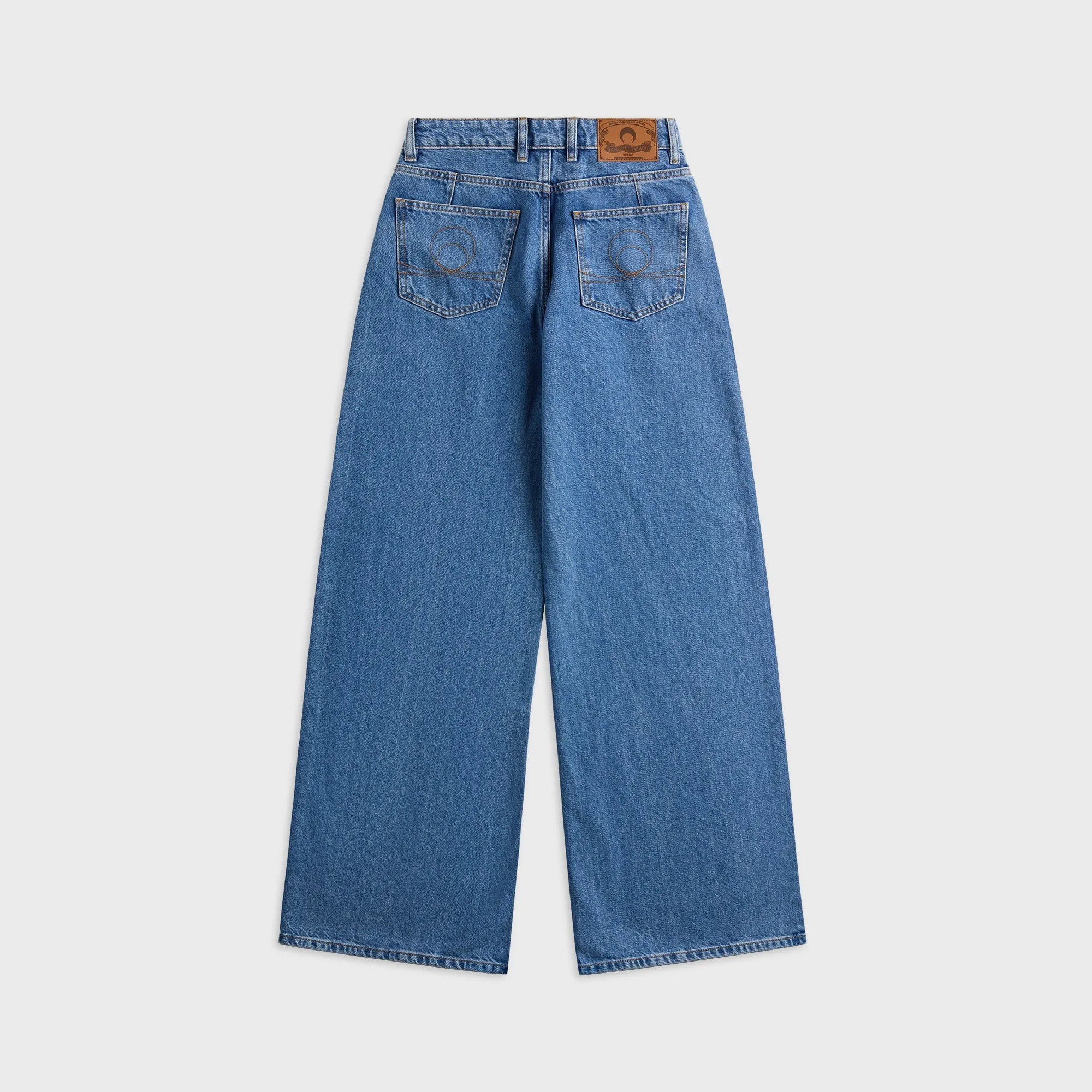 Marine Serre Moon Laser Blue Wash Denim Flare Jean - Blue sold by Kith product image thumbnail 2