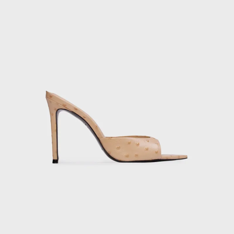 Black Suede Studio Brea - Nude Ostrich Leather sold by Kith