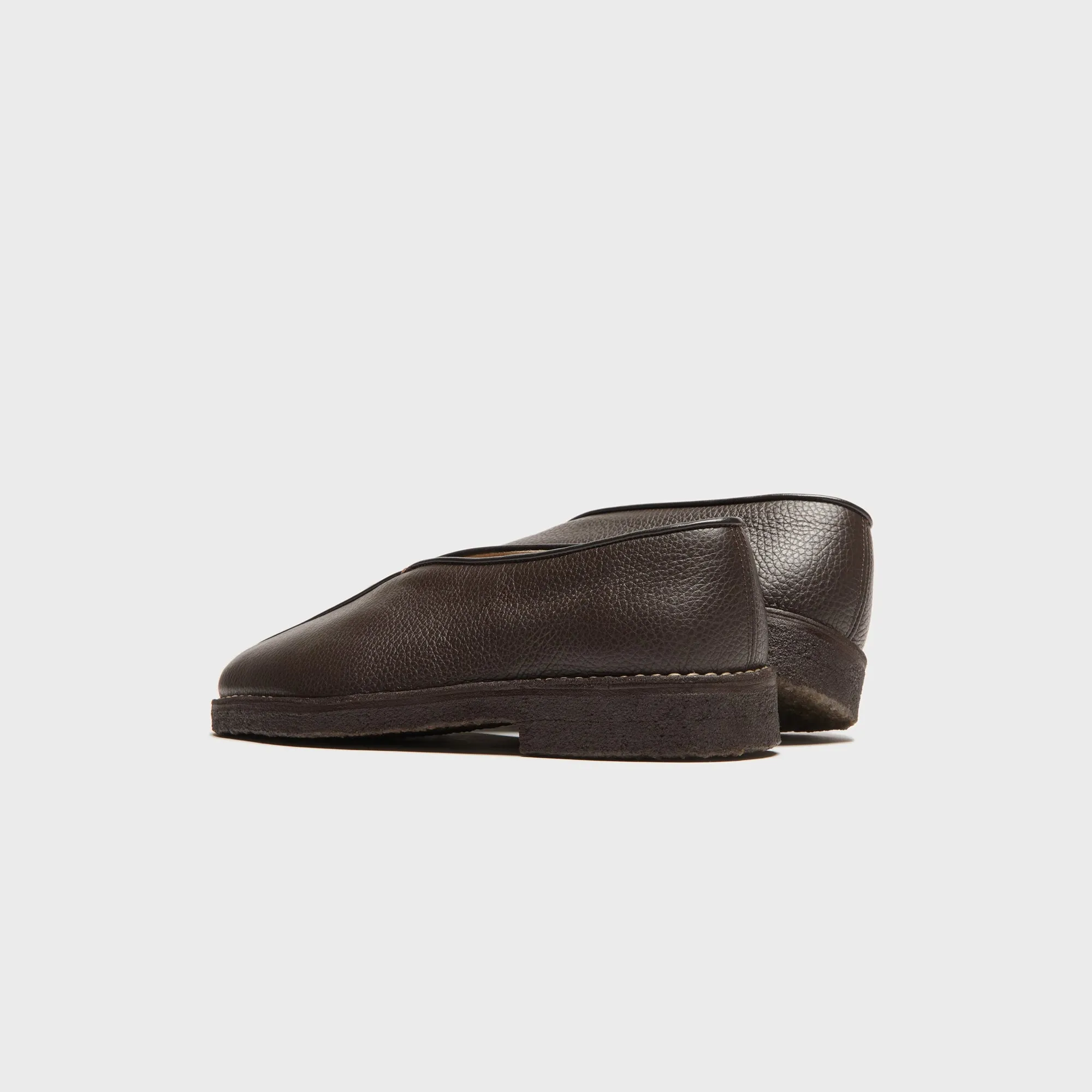Lemaire Piped Crepe Slippers - Dark Brown sold by Kith product image thumbnail 4