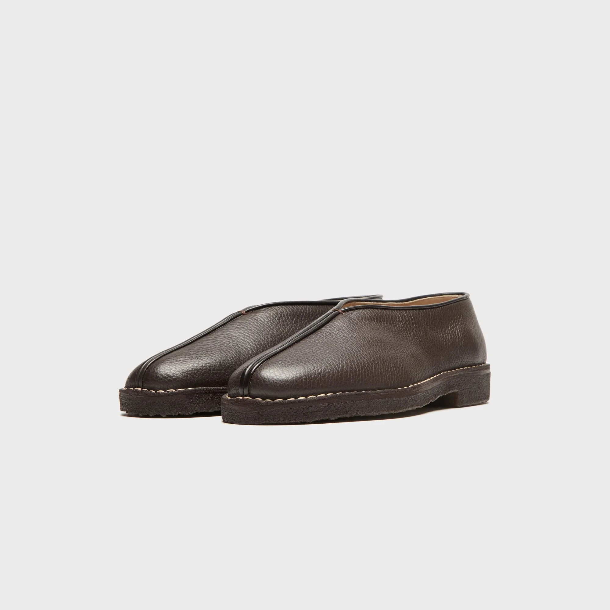 Lemaire Piped Crepe Slippers - Dark Brown sold by Kith product image thumbnail 2