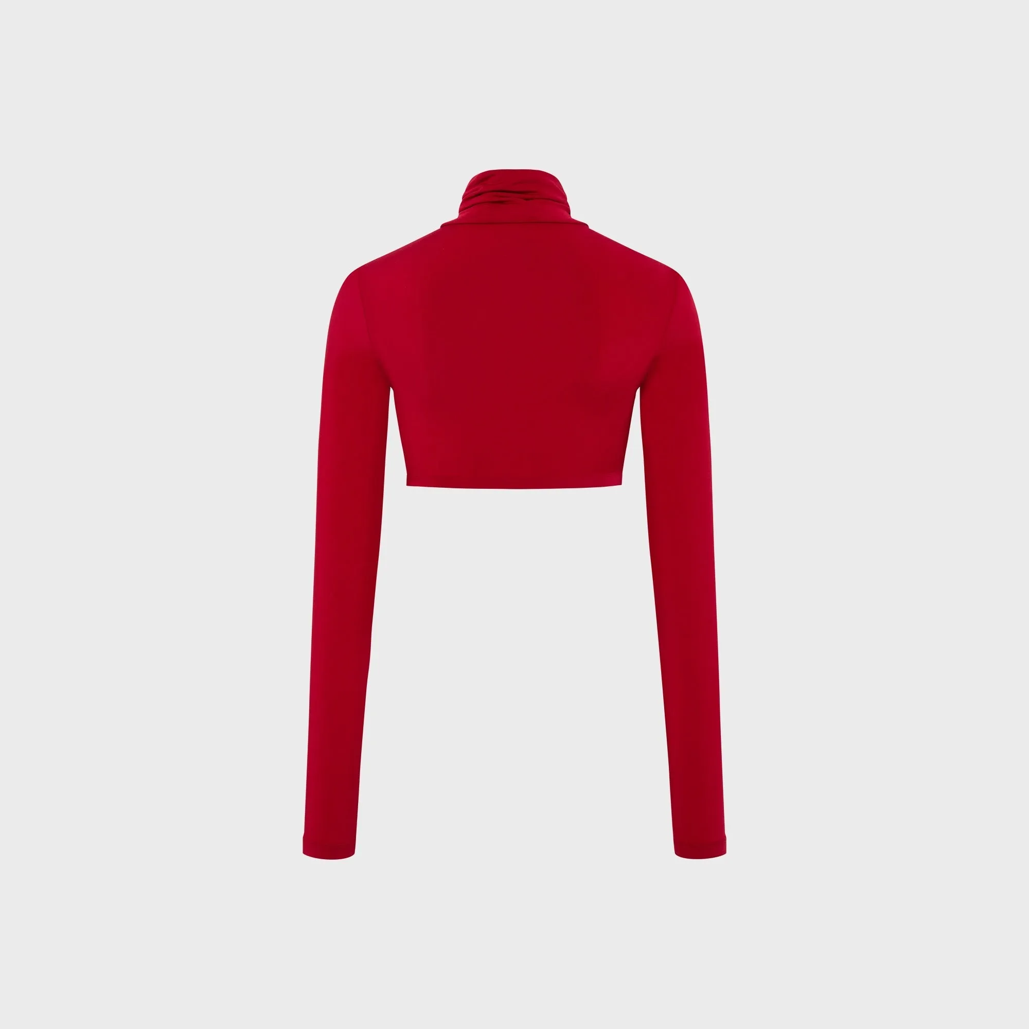 Siedres Georgie Long Sleeve Cropped Turtleneck Top - Red sold by Kith product image thumbnail 2