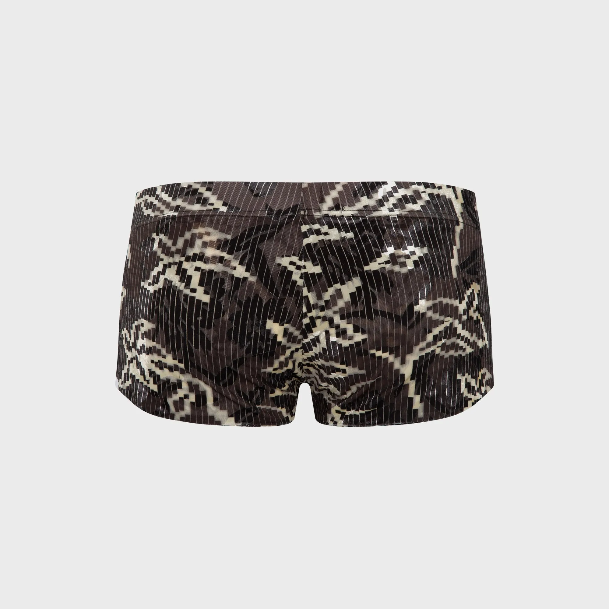 Siedres Afra Low Rise Printed Velvet Mini Short - Brown sold by Kith product image thumbnail 2