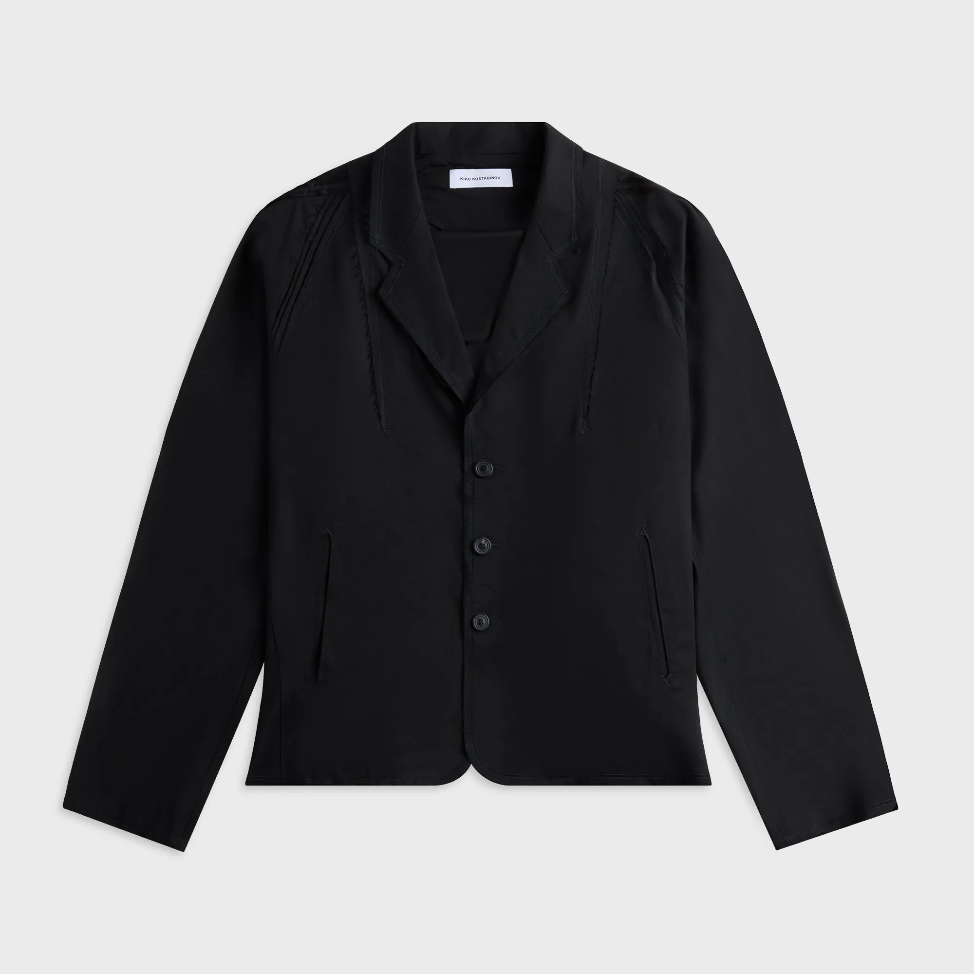 Kiko Kostadinov Vig K-Dart Blazer - Crow Black / Black sold by Kith