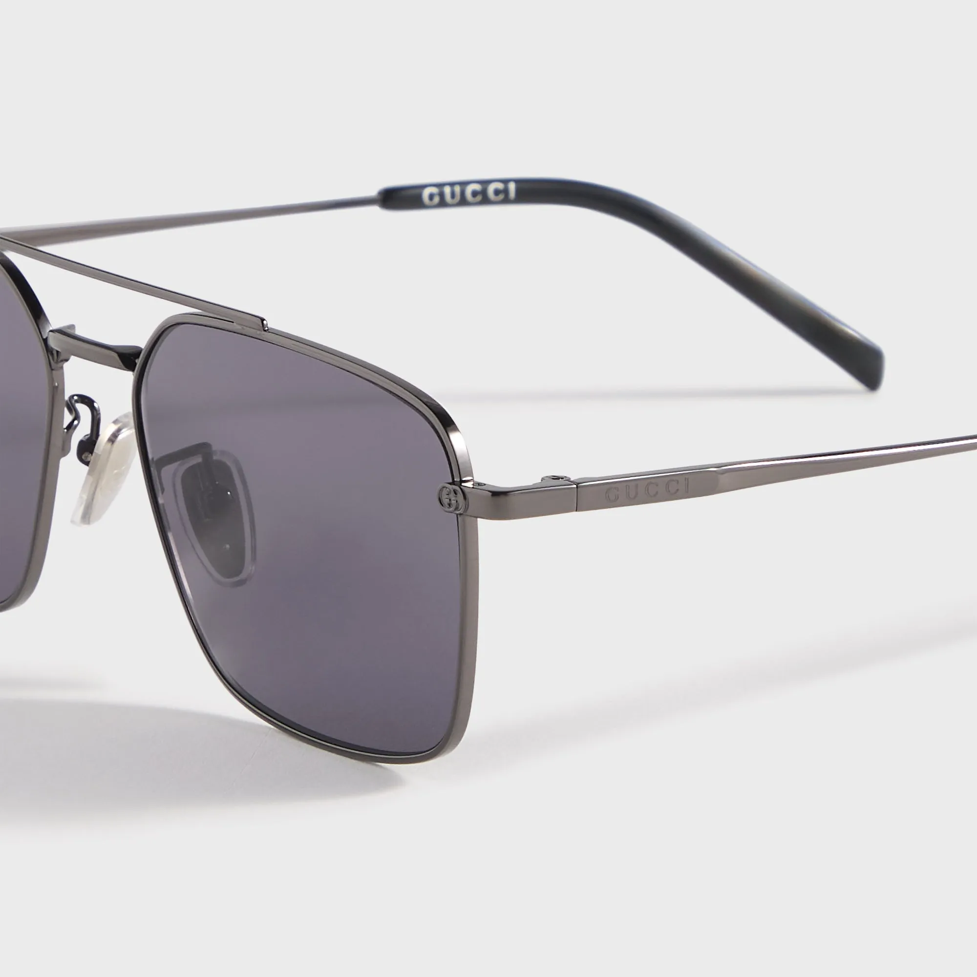 Gucci GG Rectangular Sunglasses - Ruthenium / Violet sold by Kith product image thumbnail 3