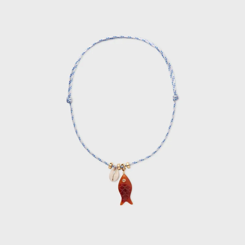 Eliou Snapper Necklace - Blue made by Kith