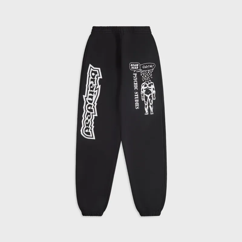 Brain Dead Psychic Studies Sweatpant - Black sold by Kith
