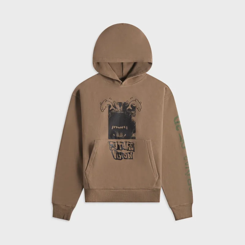 Brain Dead Future Vision Hoodie - Coffee made by Brain Dead