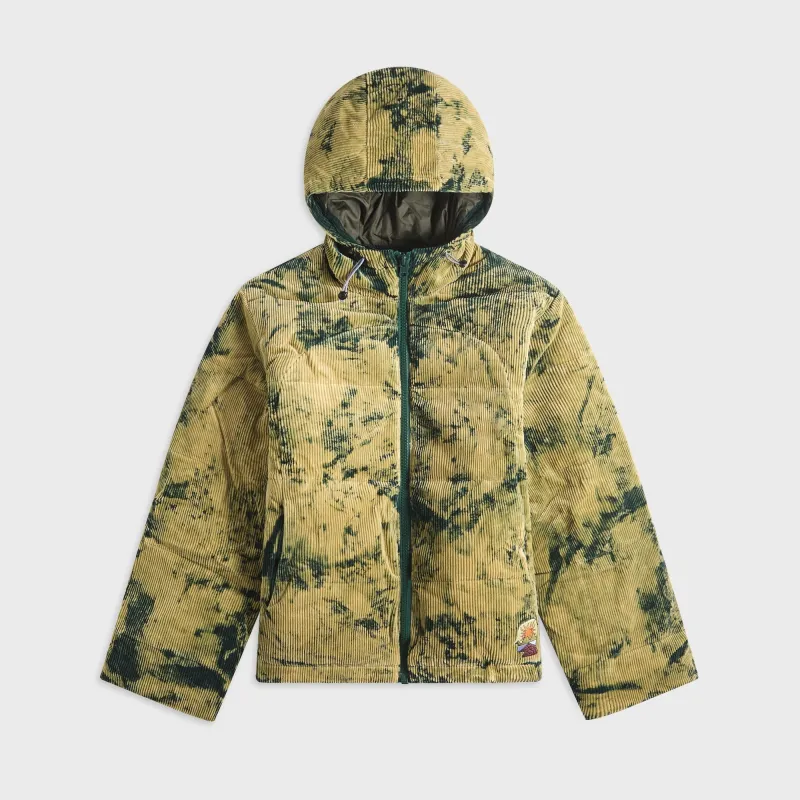 Brain Dead Bleach Dyed Dimension Puffer Jacket - Olive made by Brain Dead