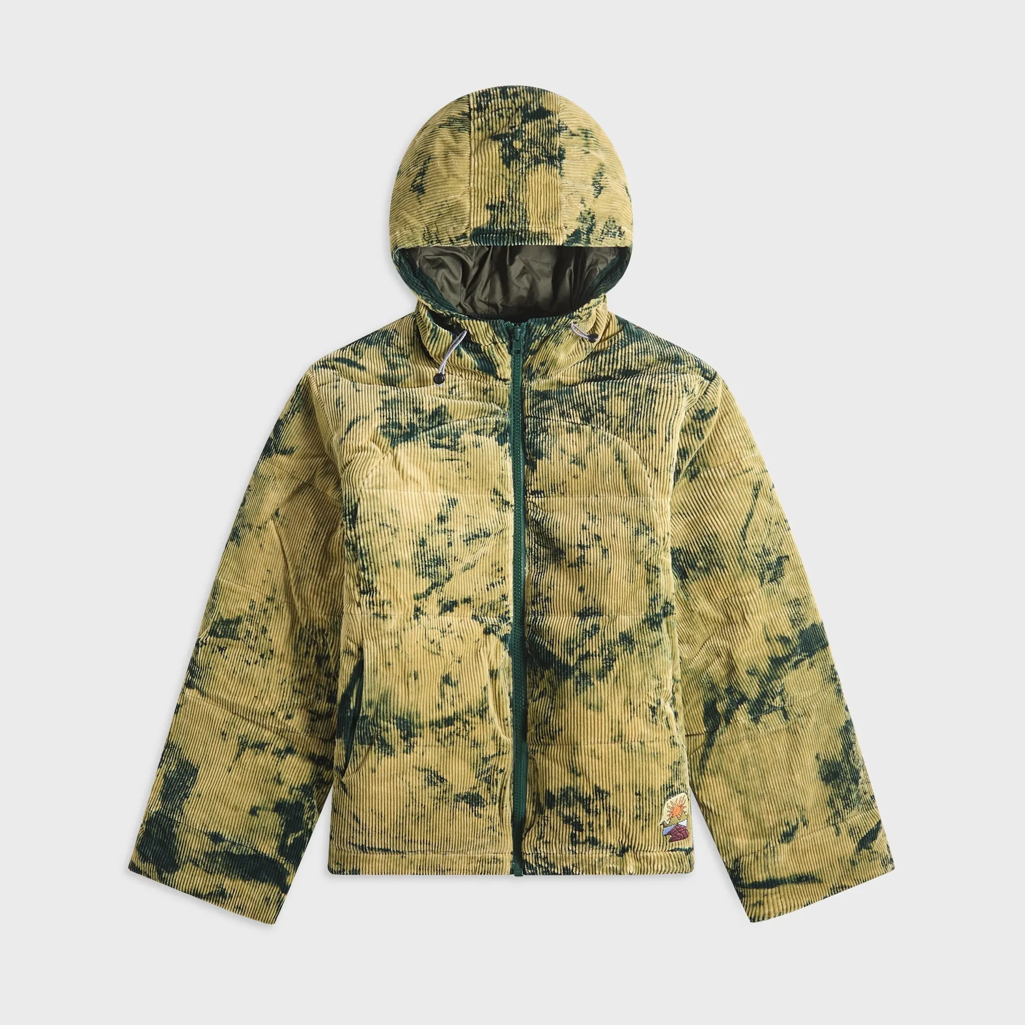 Brain Dead Bleach Dyed Dimension Puffer Jacket - Olive sold by Kith