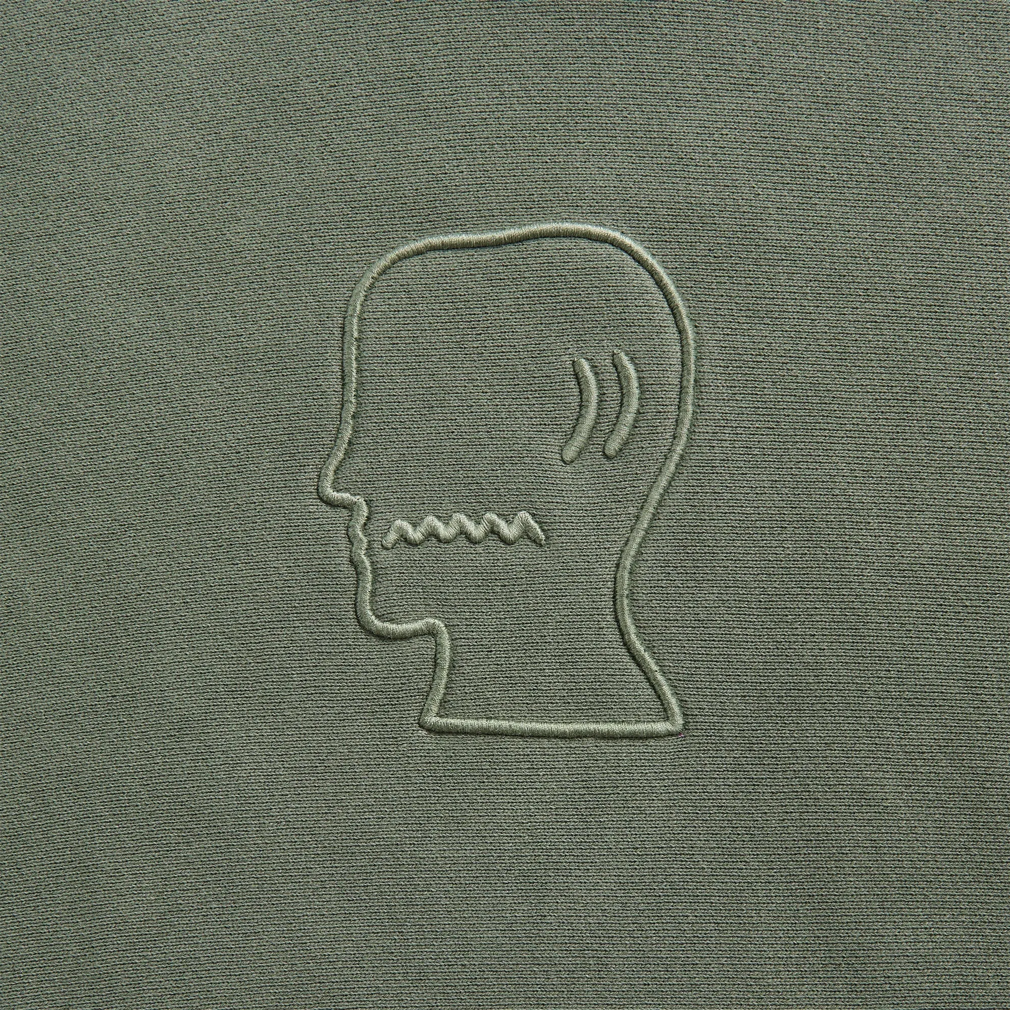 Brain Dead 3D Embroidered Logo Head Garment Dyed Hoodie - Ivy sold by Kith product image thumbnail 3