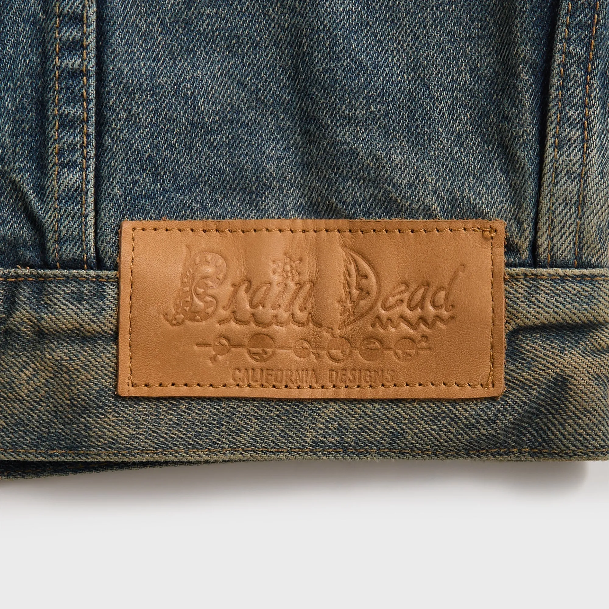Brain Dead 14.75 oz Denim Trucker Jacket - Washed Indigo sold by Kith product image thumbnail 3