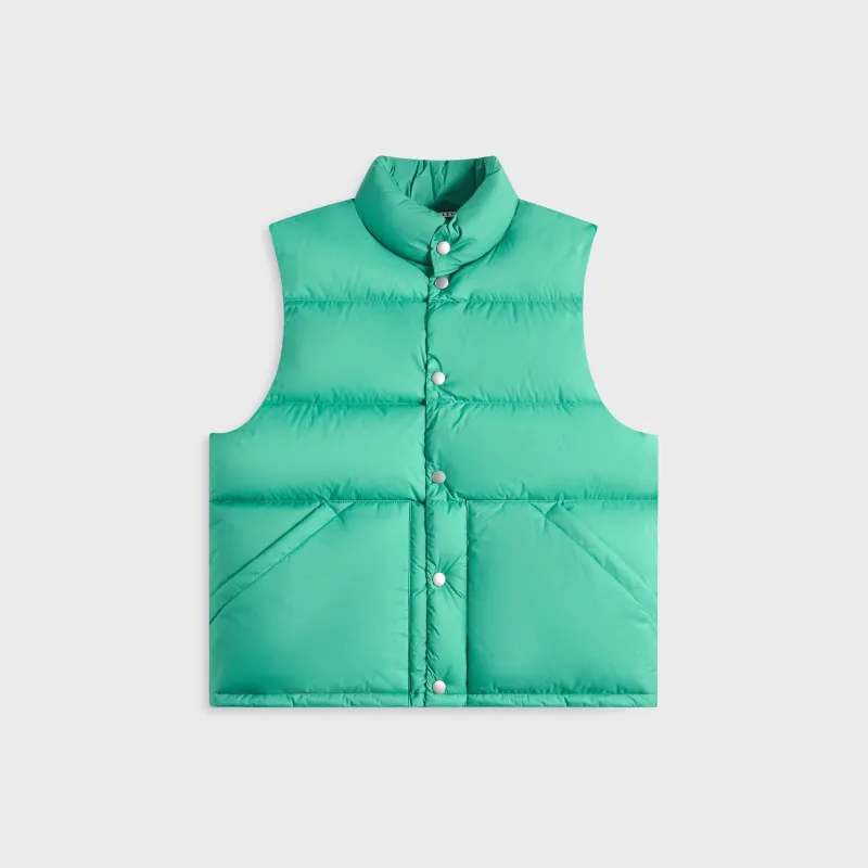 Auralee Super Light Nylon Ripstop Down Vest - Jade Green made by Auralee