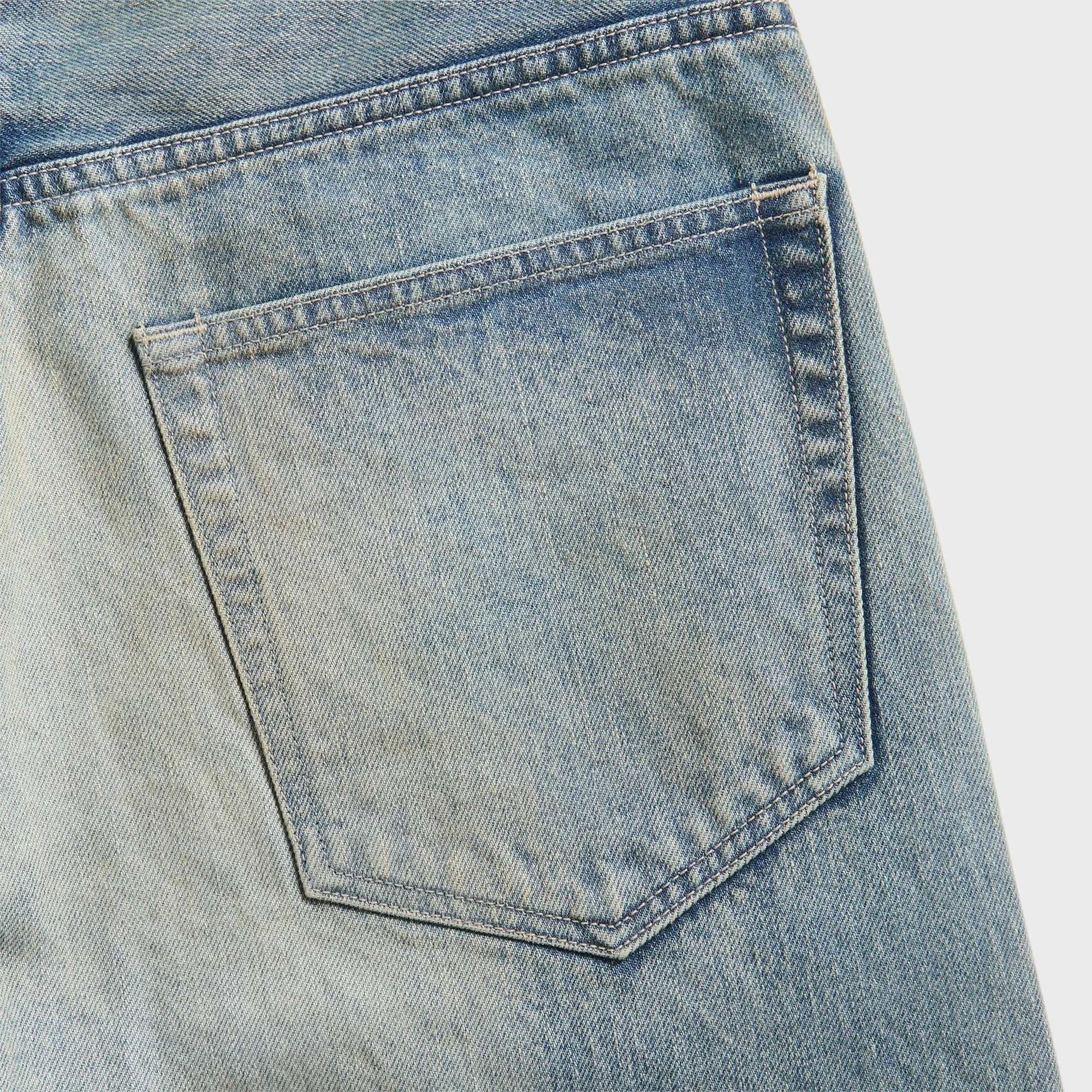 Auralee Selvedge Faded Heavy Denim Wide Pants - Faded Indigo sold by Kith product image thumbnail 3