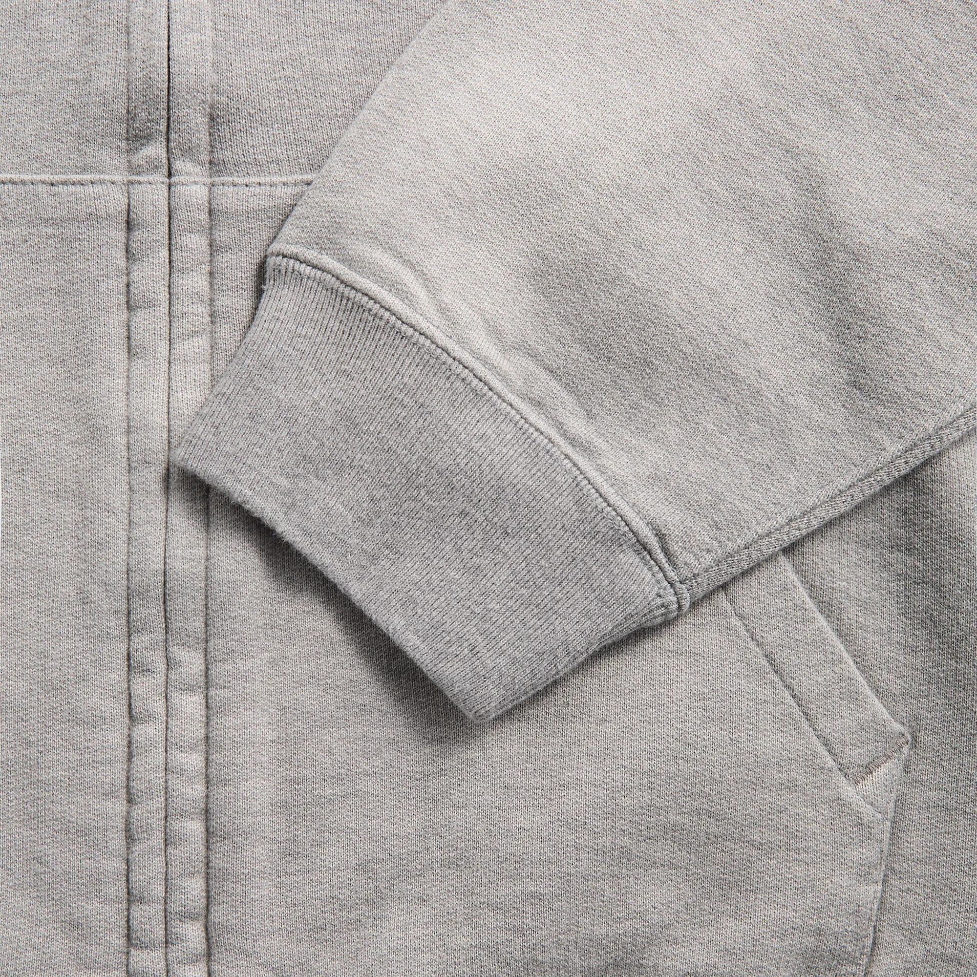 Auralee Product Dyed Pima Light Sweat Zip Parka - Top Gray sold by Kith product image thumbnail 3