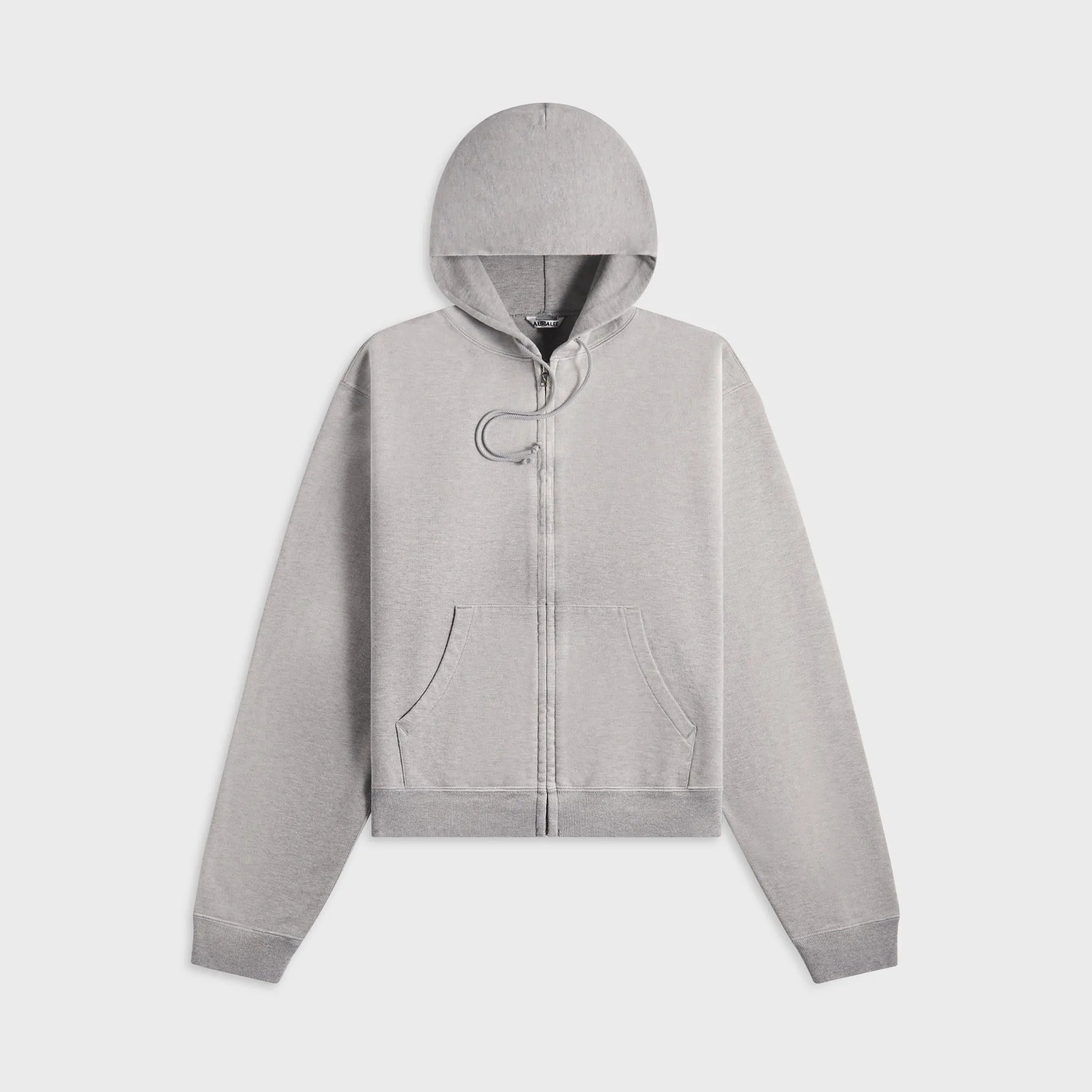 Auralee Product Dyed Pima Light Sweat Zip Parka - Top Gray sold by Kith
