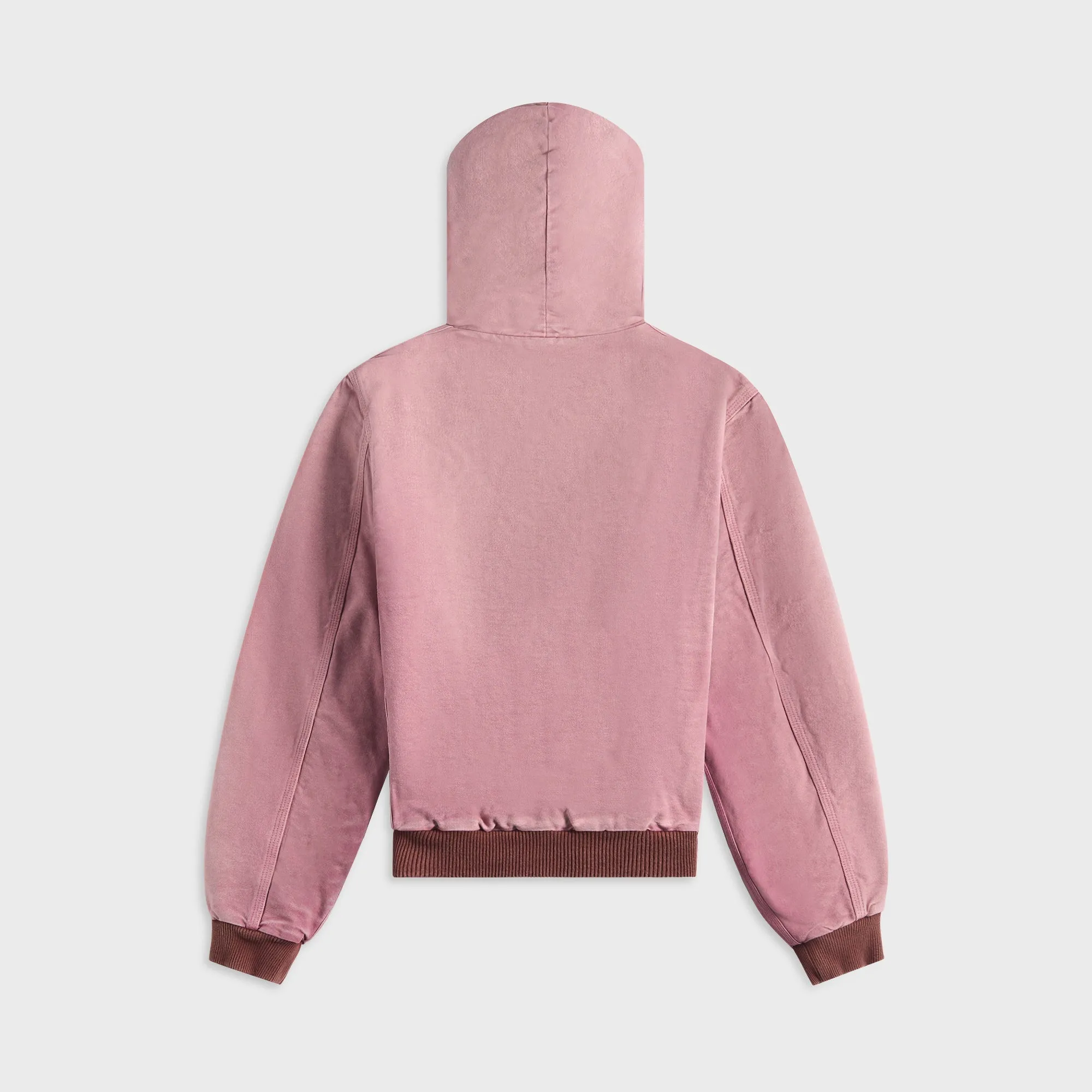 Auralee Product Dyed Organic Cotton Duck Short Zip Parka - Faded Burgundy sold by Kith product image thumbnail 2