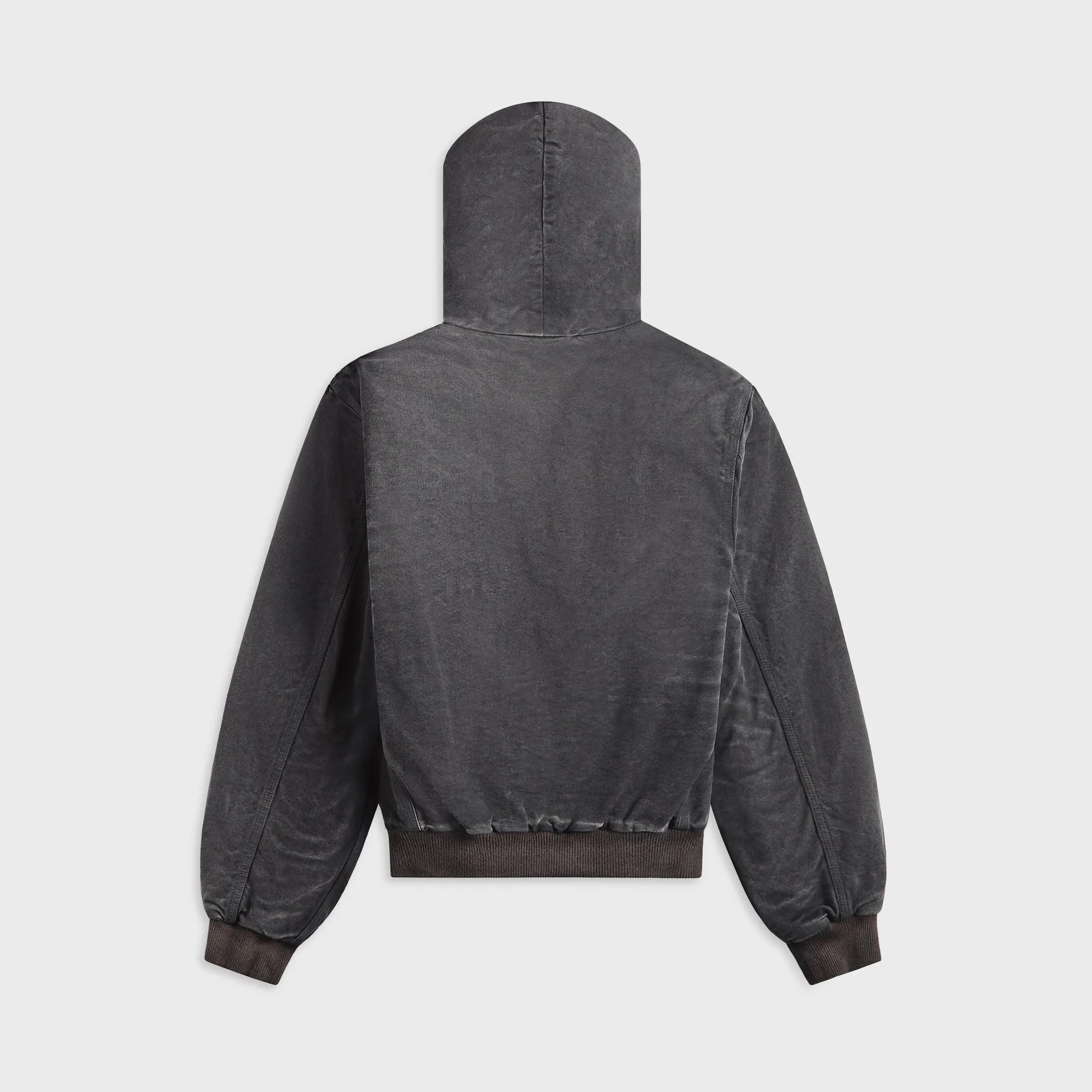 Auralee Product Dyed Organic Cotton Duck Short Zip Parka - Faded Black sold by Kith product image thumbnail 2