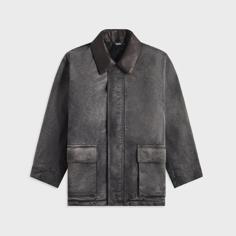 Auralee Product Dyed Organic Cotton Duck Blouson - Faded Black sold by Kith