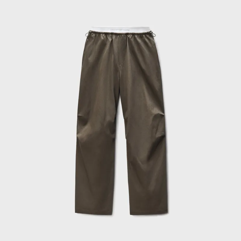 Alexander Wang Mid-Rise Logo Elastic Pant - Green made by Alexander Wang