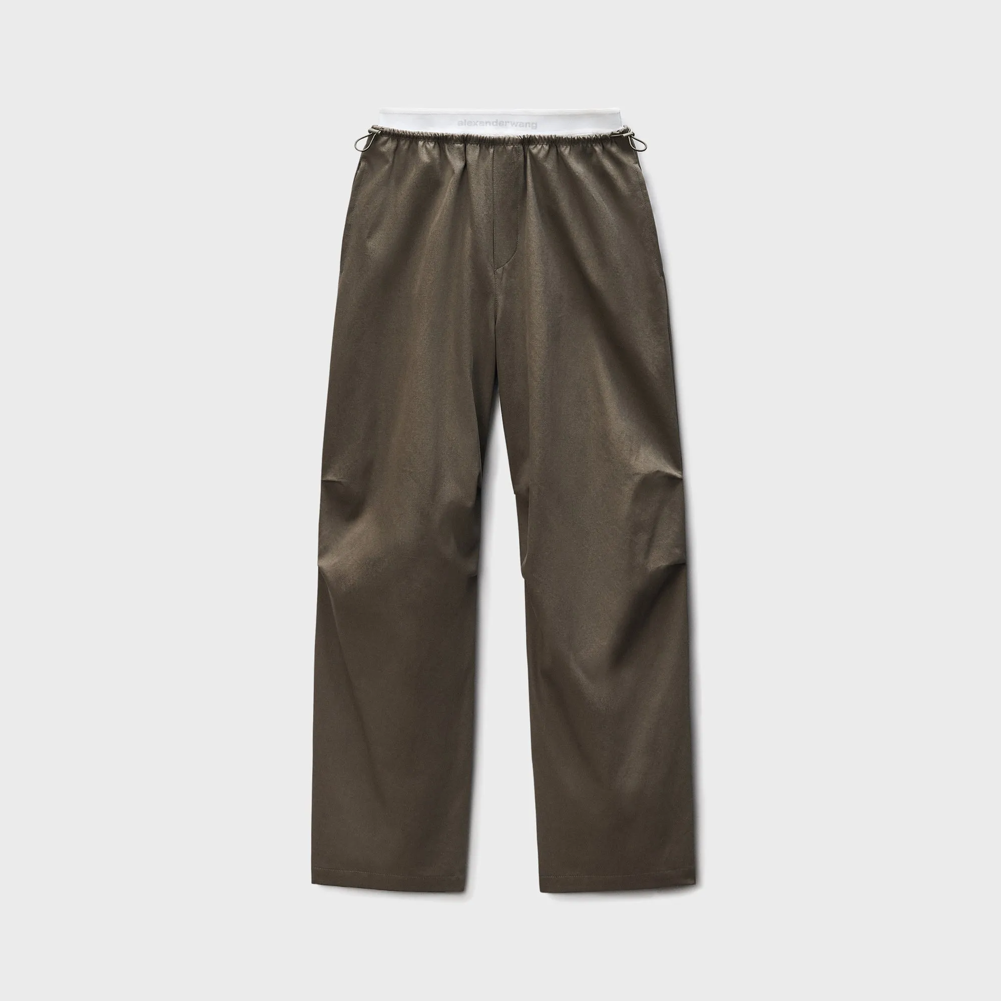 Alexander Wang Mid-Rise Logo Elastic Pant - Green sold by Kith