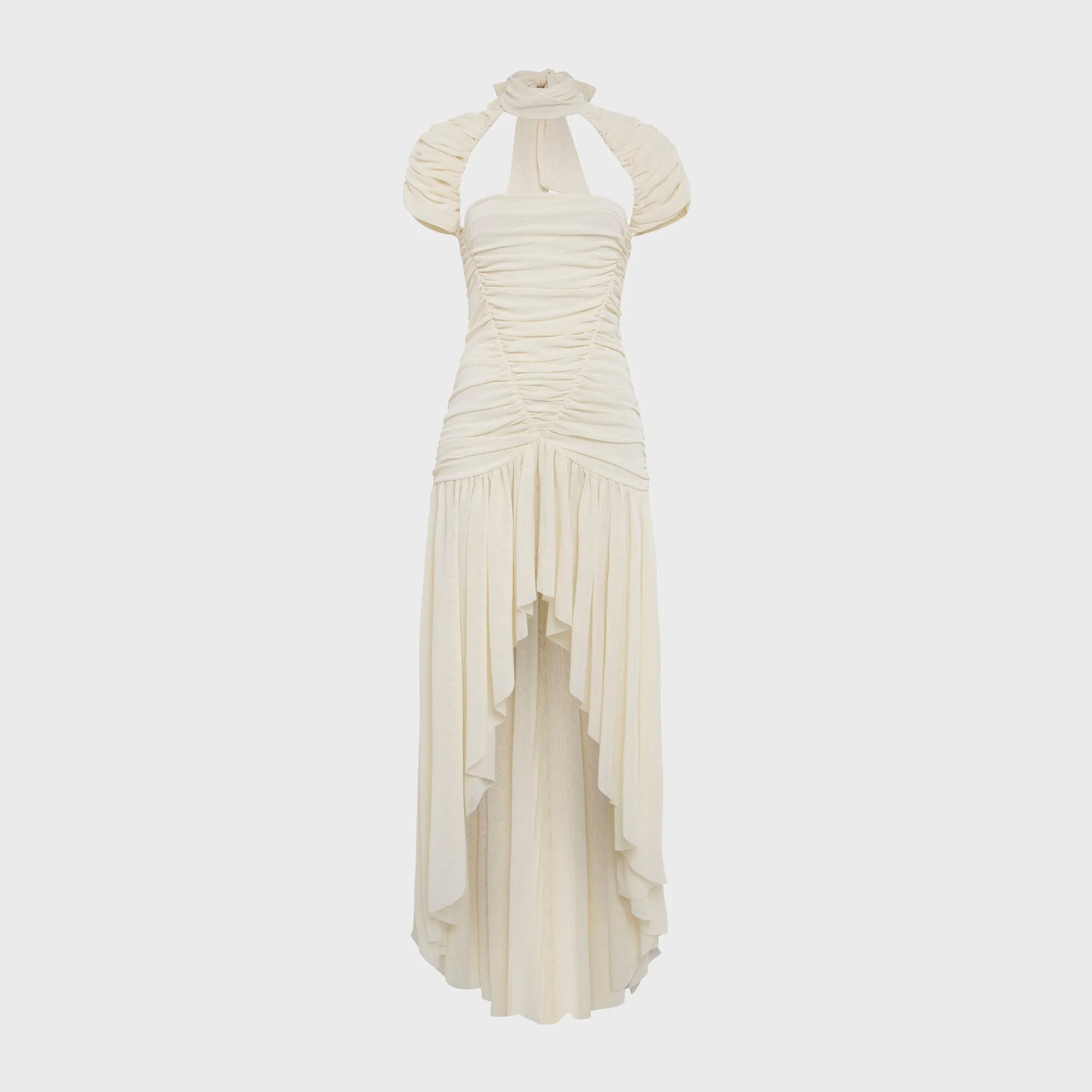 Siedres Roxy Ruched Maxi Dress - Ecru sold by Kith