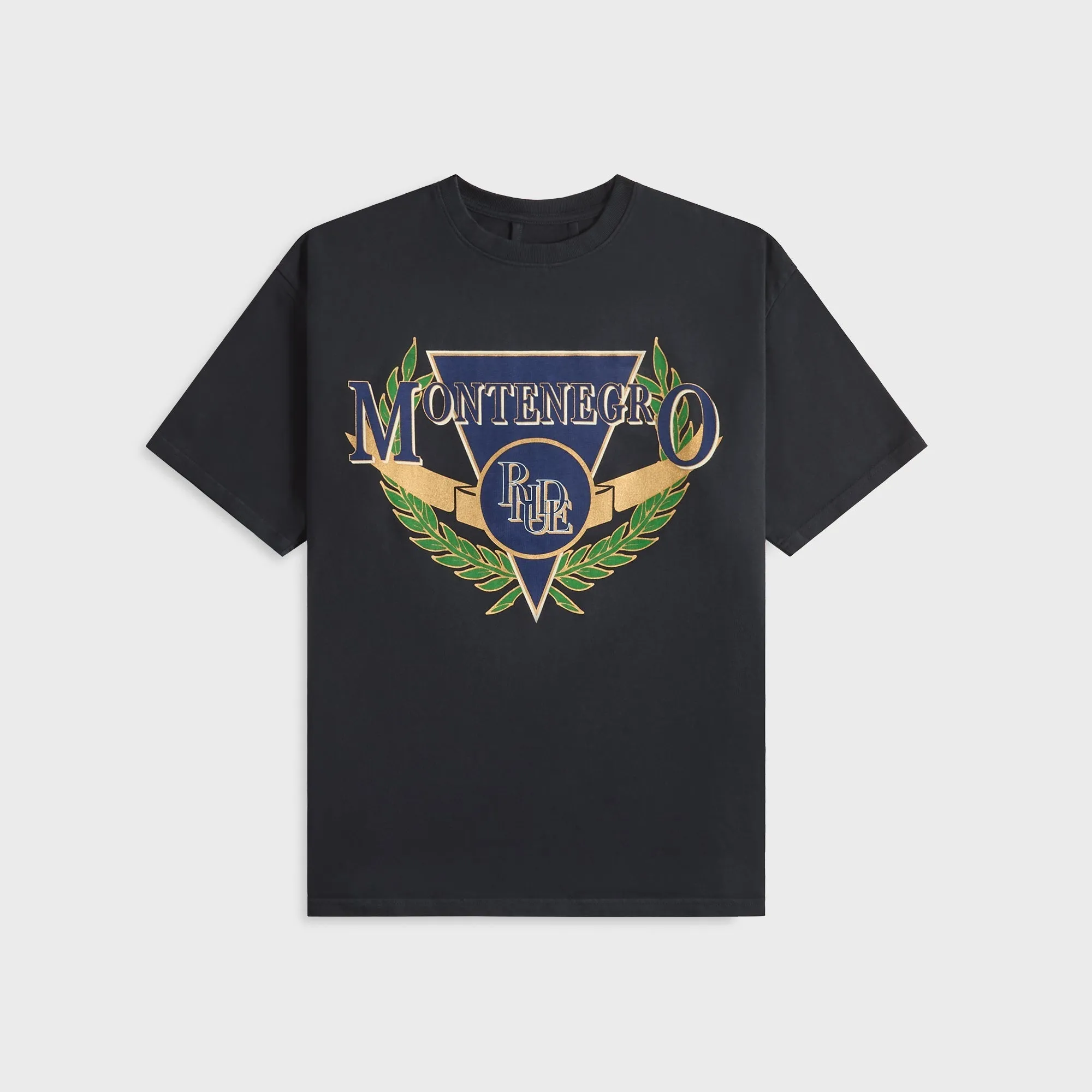 Rhude Montenegro Regatta Tee - Vintage Black / Navy / Green sold by Kith