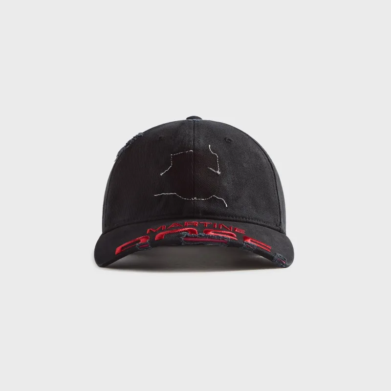 Martine Rose Cut Peak Cap - Washed Black made by Martine Rose