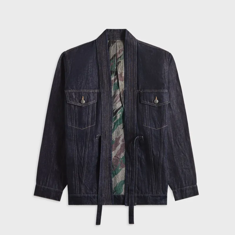 Maharishi 6059 Maha Hemp Denim Kimono - Indigo sold by Kith