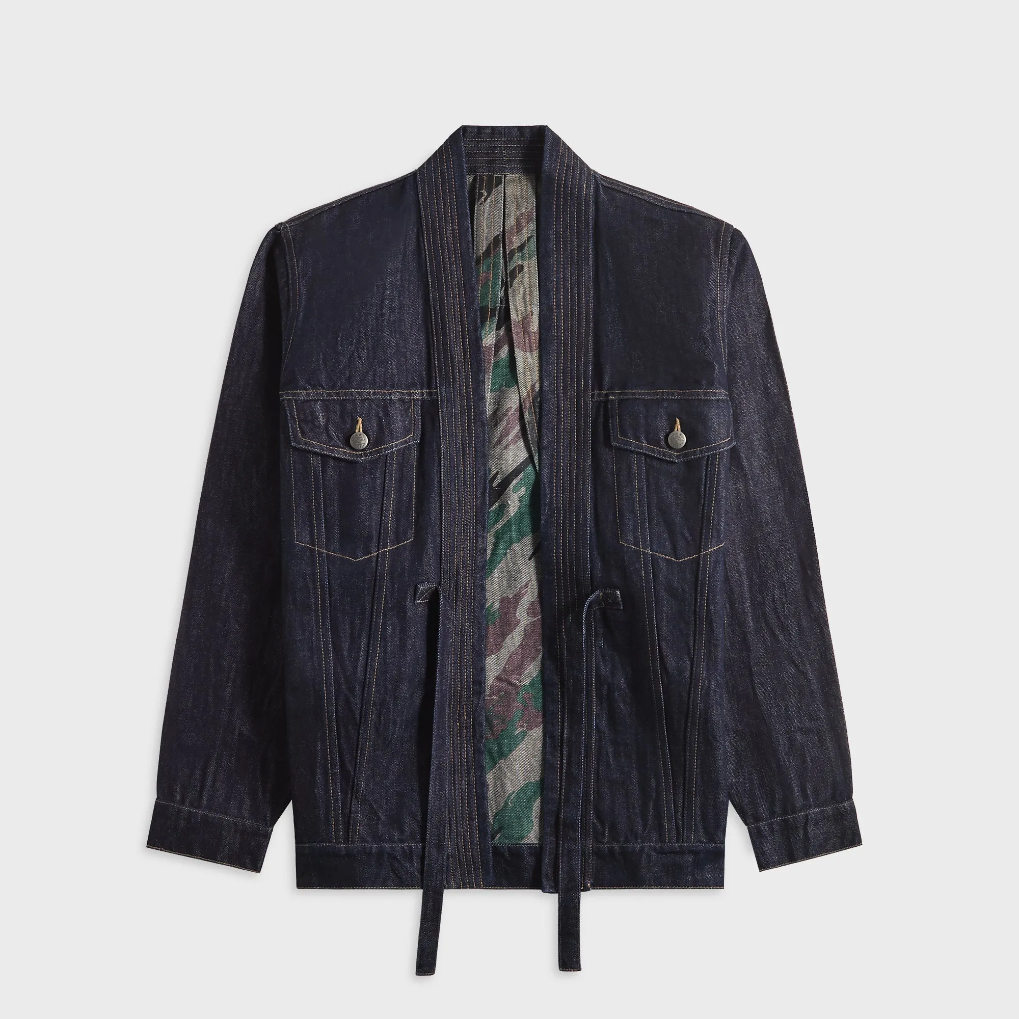 Maharishi 6059 Maha Hemp Denim Kimono - Indigo sold by Kith