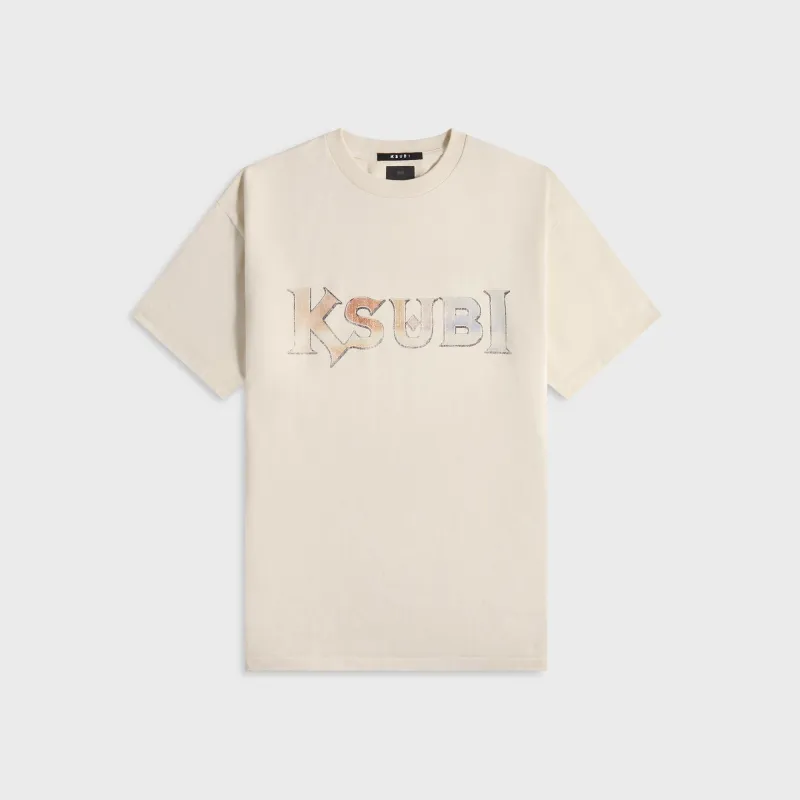 Ksubi Death Snake Biggie Antique Tee - White sold by Kith