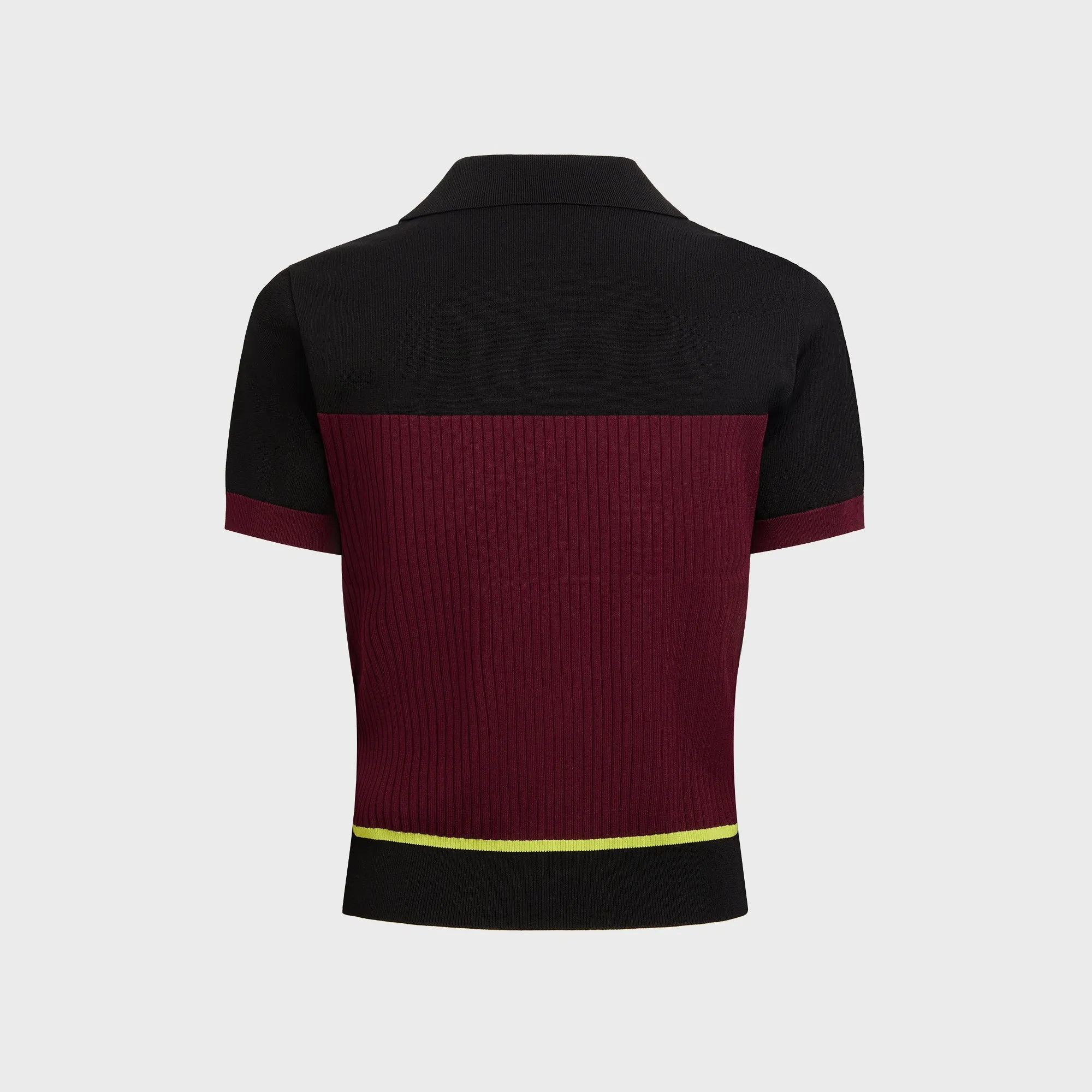 Casablanca Striped Polo Shirt - Burgundy sold by Kith product image thumbnail 2