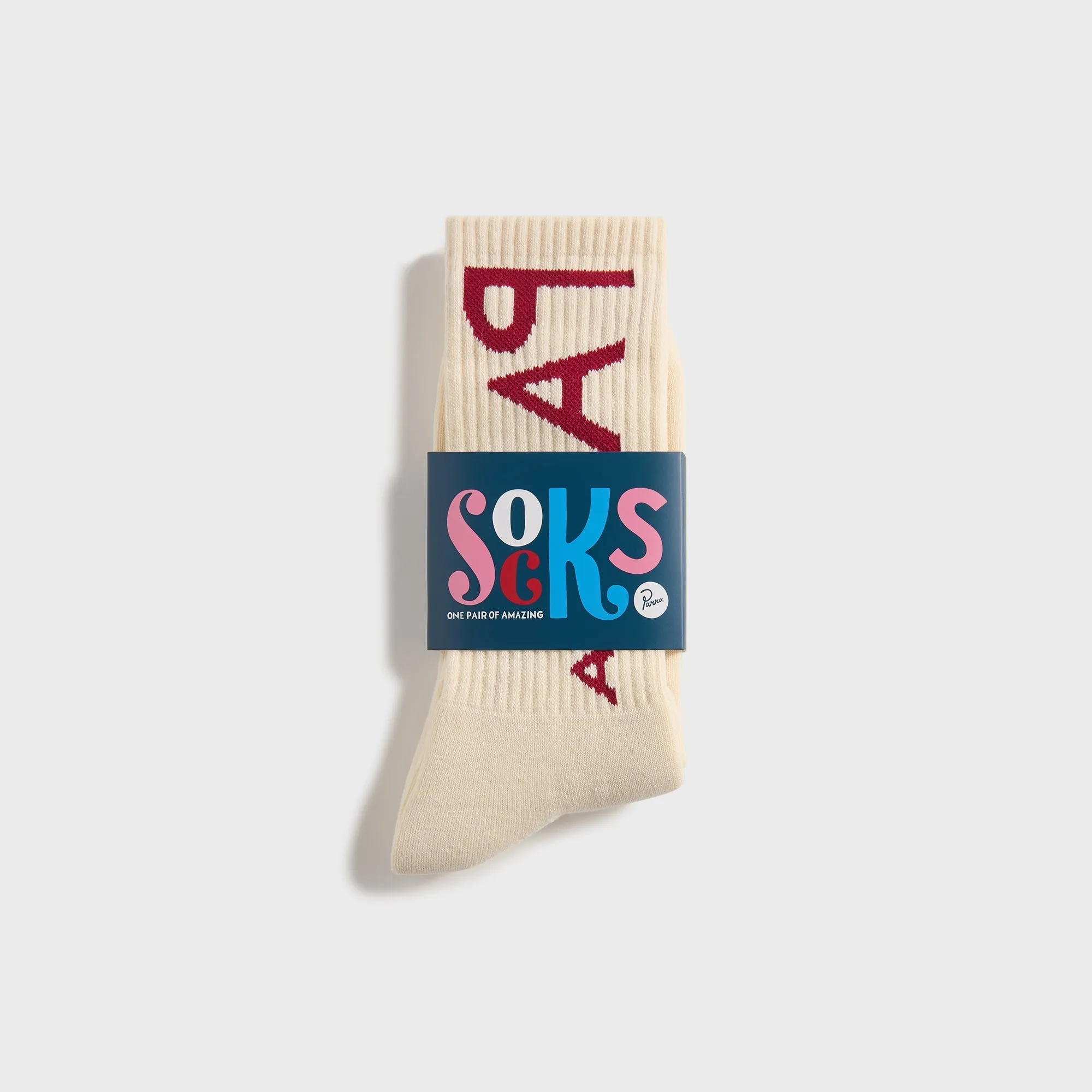 by Parra Reversed Flag Logo Crew Socks - Off White sold by Kith product image thumbnail 2