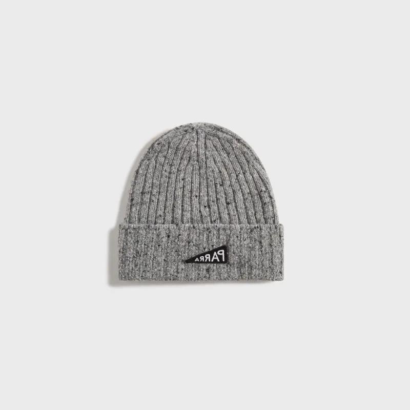 by Parra Reversed Flag Beanie - Grey sold by Kith