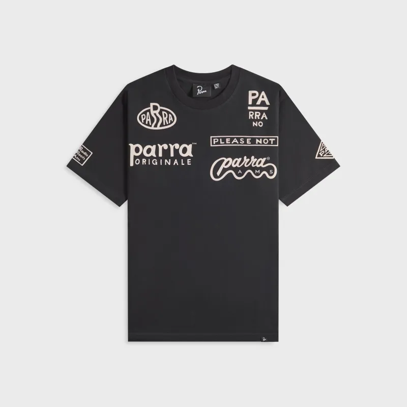 by Parra Media Training Tee - Black sold by Kith
