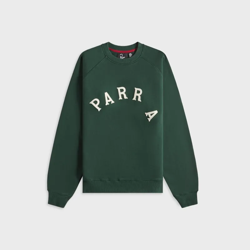 by Parra Drunk Parent Crew Neck Sweatshirt - Green sold by Kith