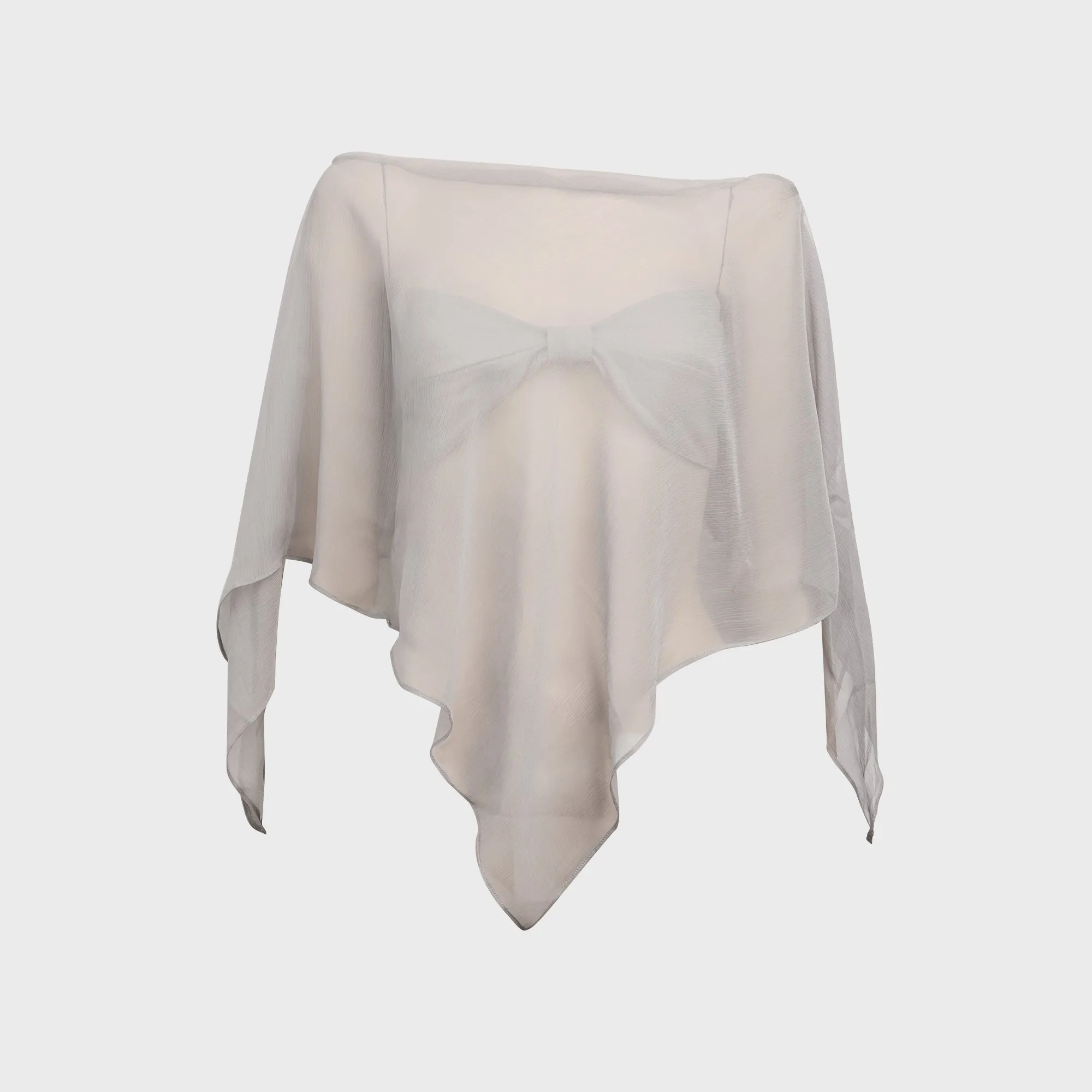 Buci Honeycrisp Poncho With Twist Tie Top - Slate sold by Kith
