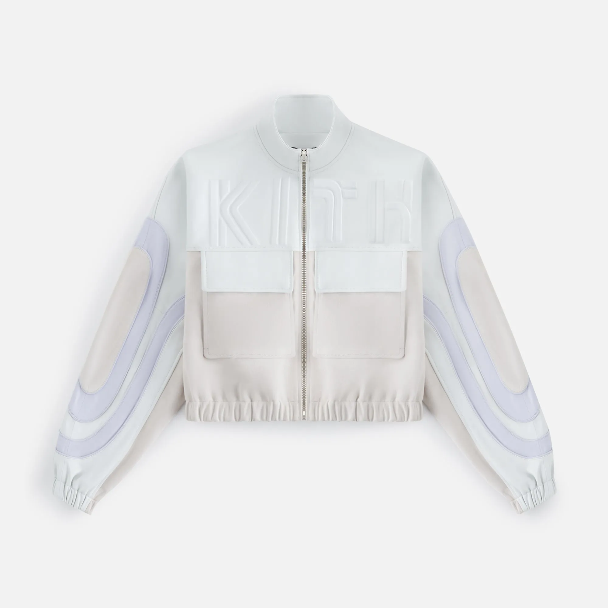 Kith Women Mei Leather Track Bomber - Sandrift sold by Kith