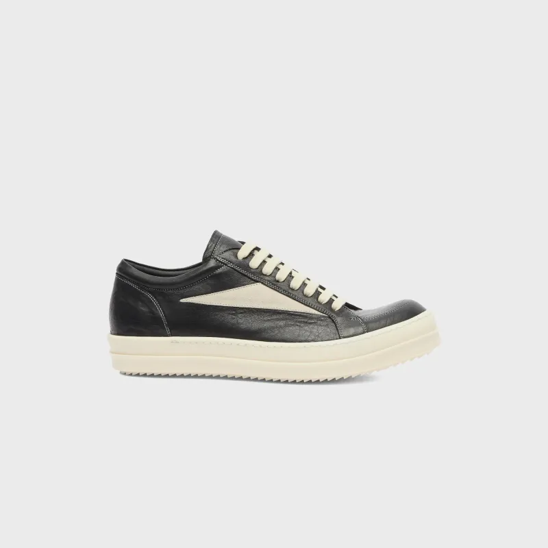 Rick Owens Concordians Vintage Sneaks - Pelle Black / Milk sold by Kith