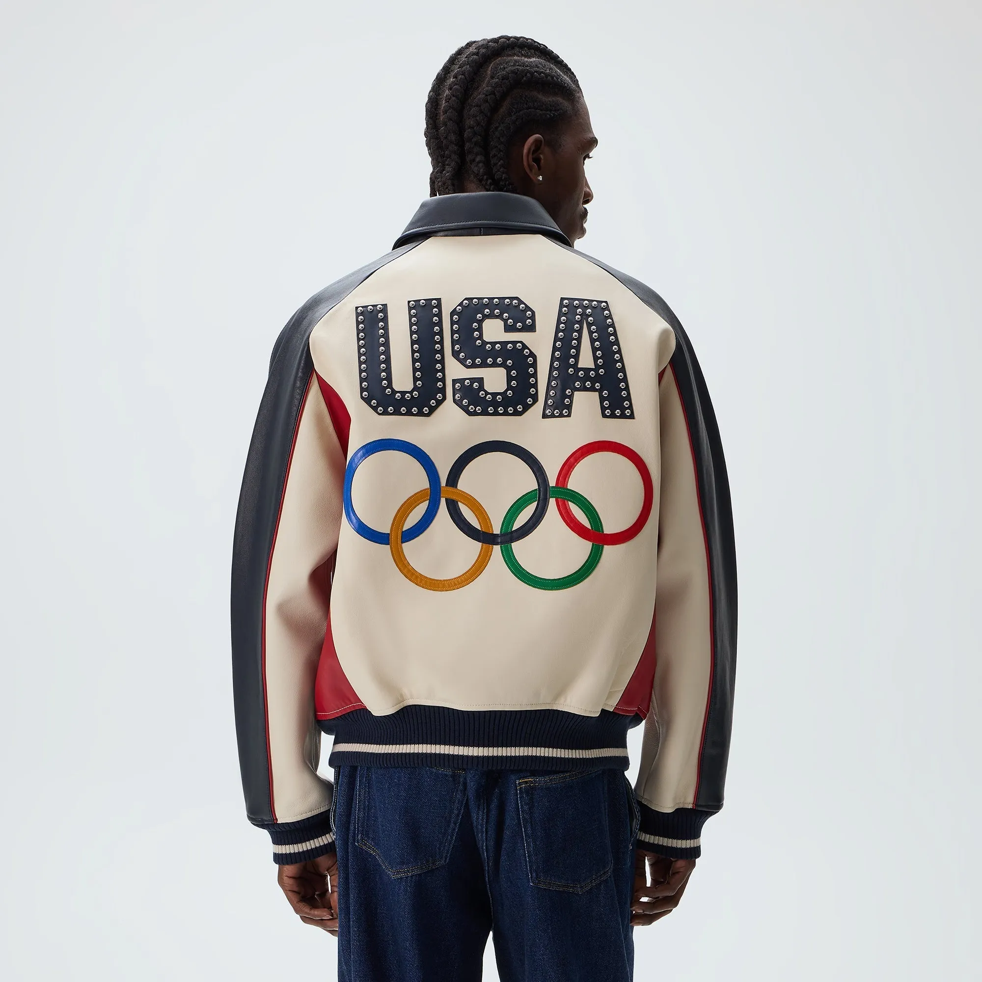 Kith & AVIREX for Team USA Leather Bomber Jacket - Navy sold by Kith product image thumbnail 3