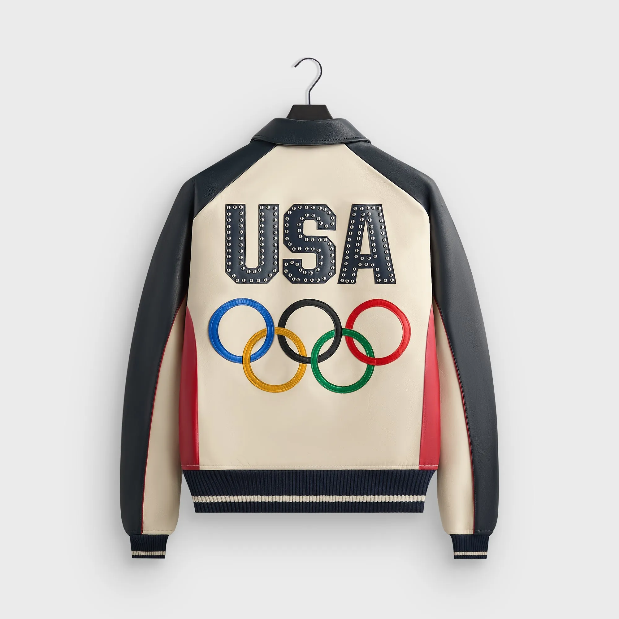 Kith & AVIREX for Team USA Leather Bomber Jacket - Navy sold by Kith product image thumbnail 4