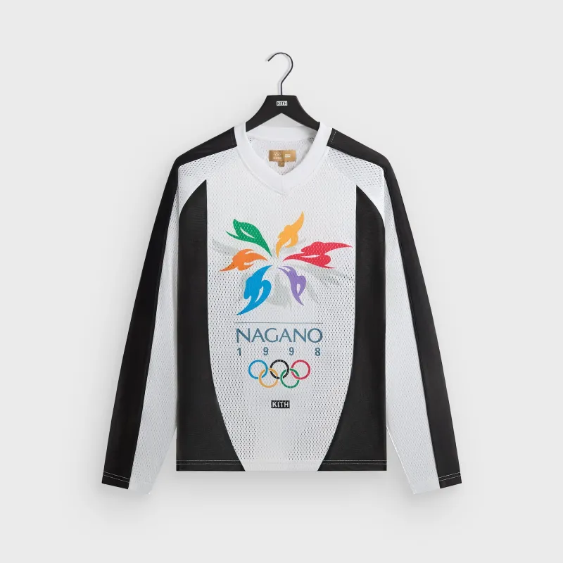 Kith for Olympics Heritage Marks Long Sleeve Ryan Top - White sold by Kith
