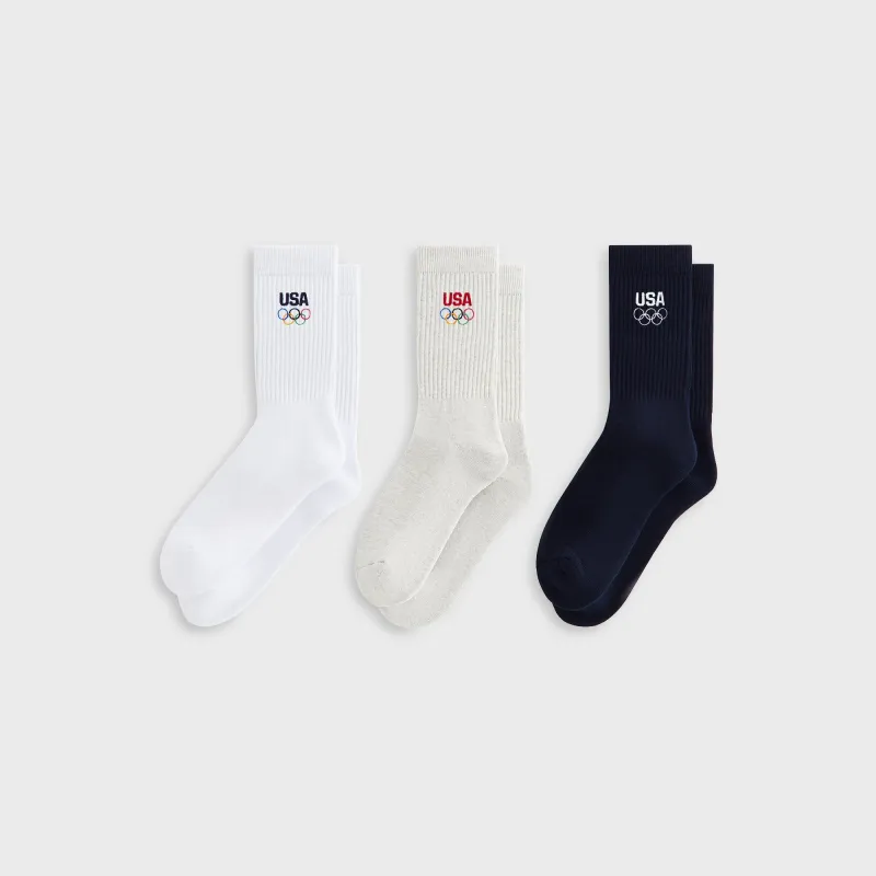 Kith for Team USA 3-Pack Crew Socks - Multi made by Kith