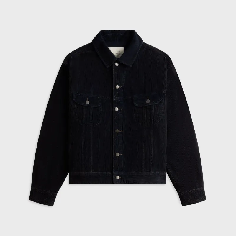 Studio Nicholson x Aaron Levine Derby Double Dye Trucker Jacket - Faded Blue sold by Kith