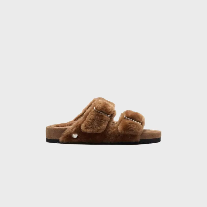 Birkenstock 1774 Arizona Shearling - Caramel sold by Kith
