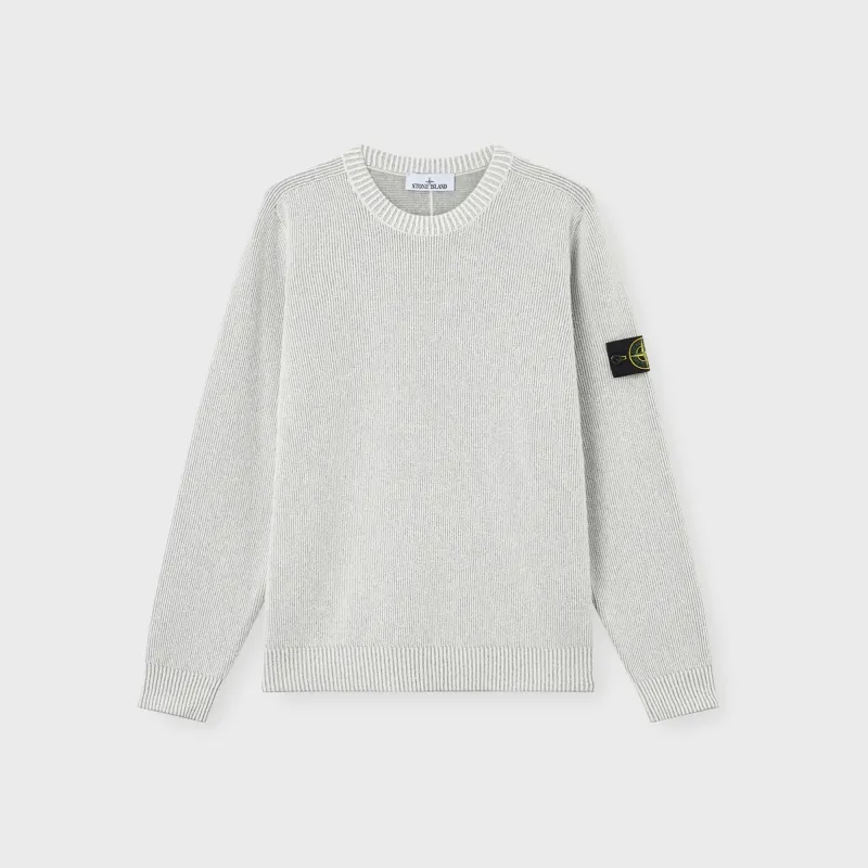 Stone Island Maglieria Crewneck - Melange Pearl Grey sold by Kith