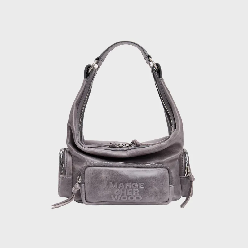 MARGESHERWOOD City Hobo EW Mini Bag - Mauve Pull-Up made by Marge Sherwood